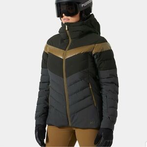 Helly Hansen Women's Black and Gold Ski Jacket